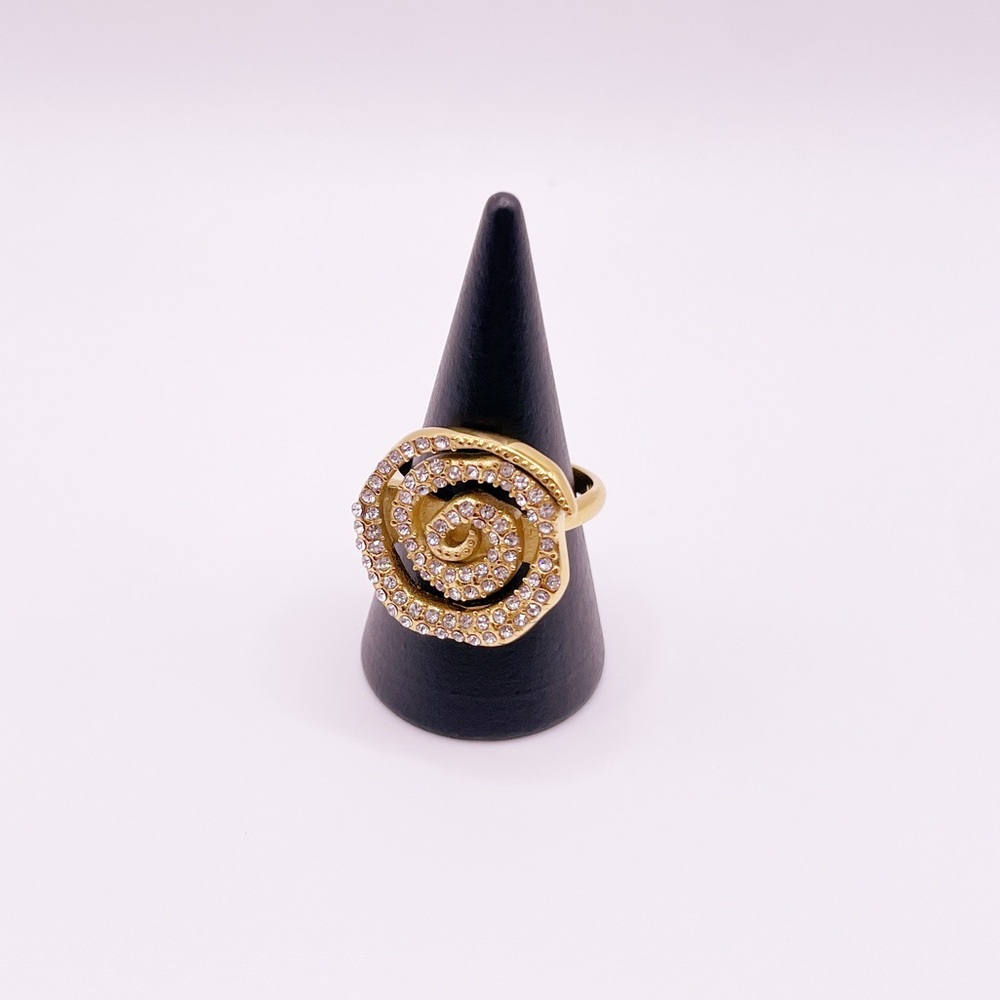 STAINLESS STEEL SPIRAL ADJUSTABLE RING - Picture 3 of 3